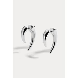 NEW LILI CLASPE smooth tusk ear jacket earrings in silver